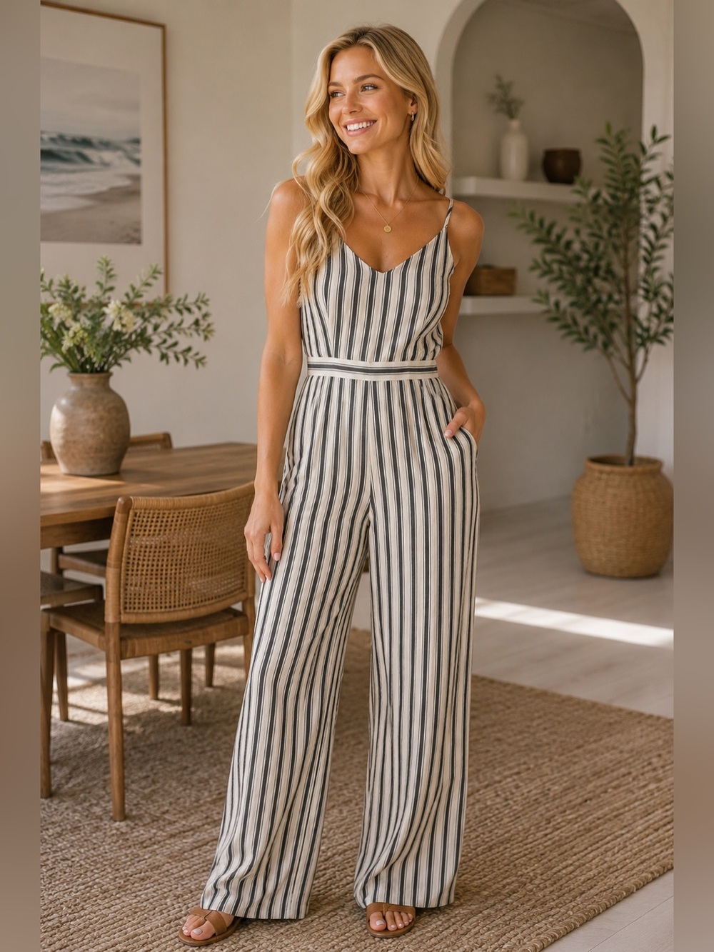 AMERICAN EAGLE Wide leg romper
